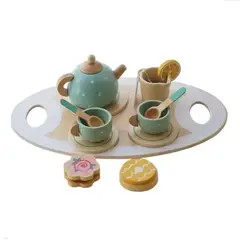 GENERICO - Juego Tazas De Té Madera Niños Juguete Didáctico multicolor