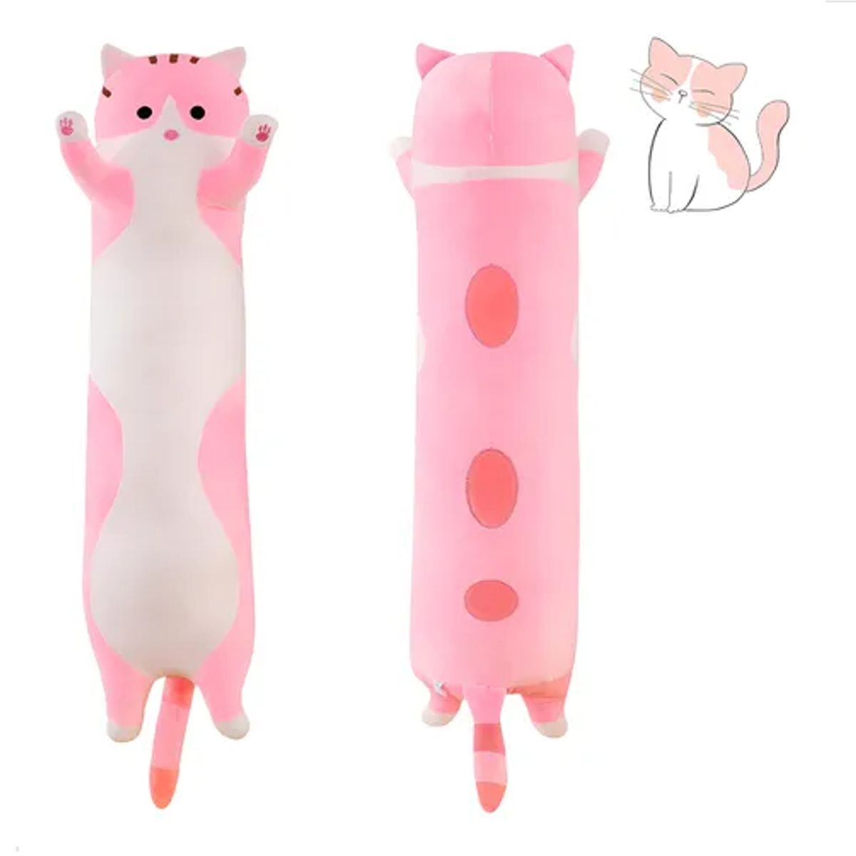 GENERICO - Peluche Gatitos Almohada Linda Muñeca Gato Juguetes 70 Cm Rosado