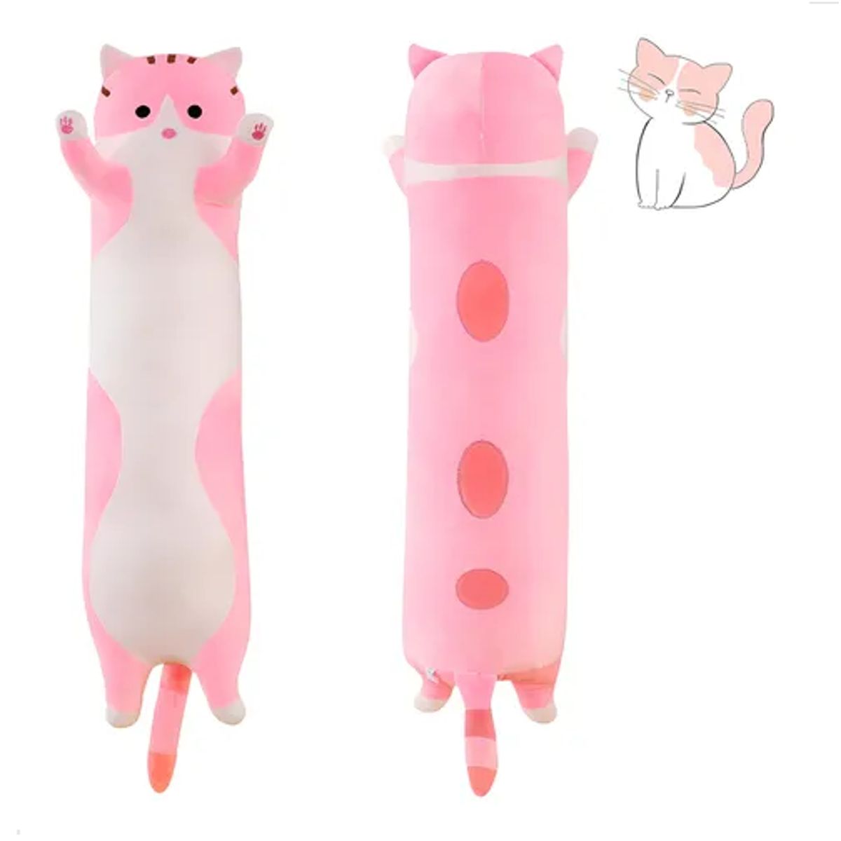 GENERICO - Peluche Gatitos Almohada Linda Muñeca Gato Juguetes 70 Cm Rosado