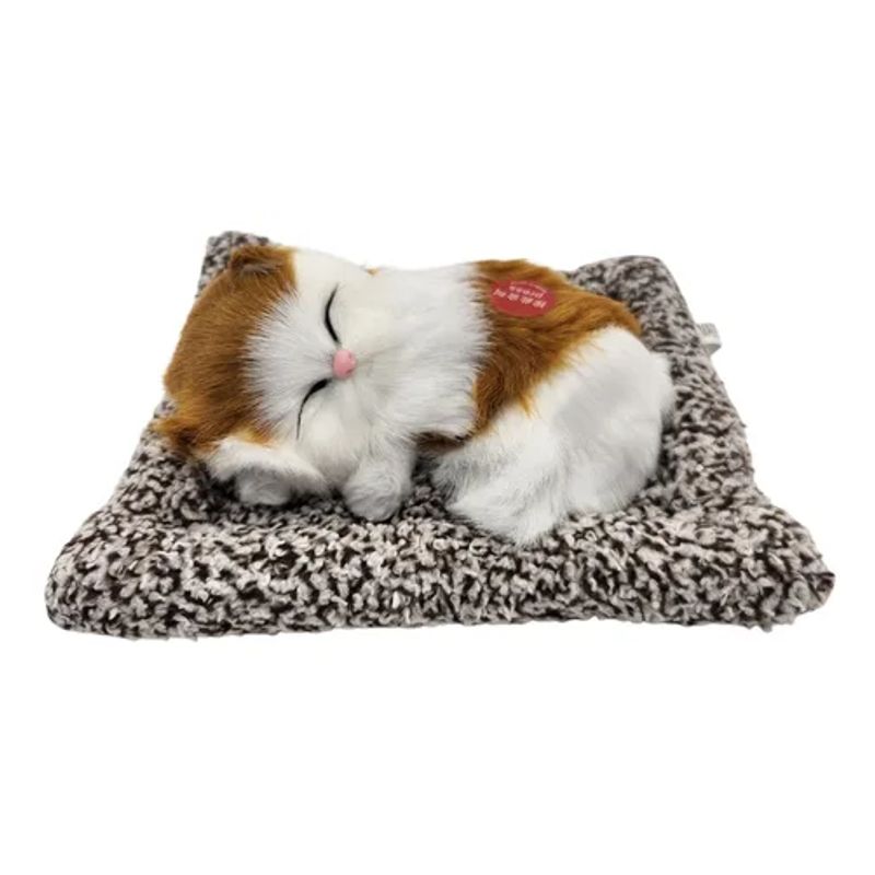GENERICO - Gatito De Peluche Realista Dormido Con Sonido  Mauya Marron