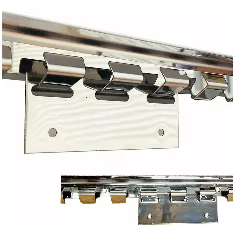 KUANGYE - Set Riel Y Ganchos Cortinas Lama Pvc 1 Mt + 6 Ganchos