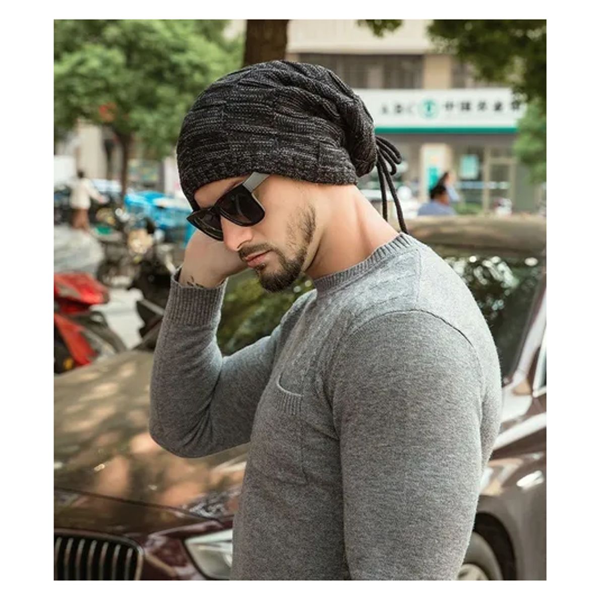 ROYAL - Gorro Invierno Cuello Hombre De Lana Con Forro Interno