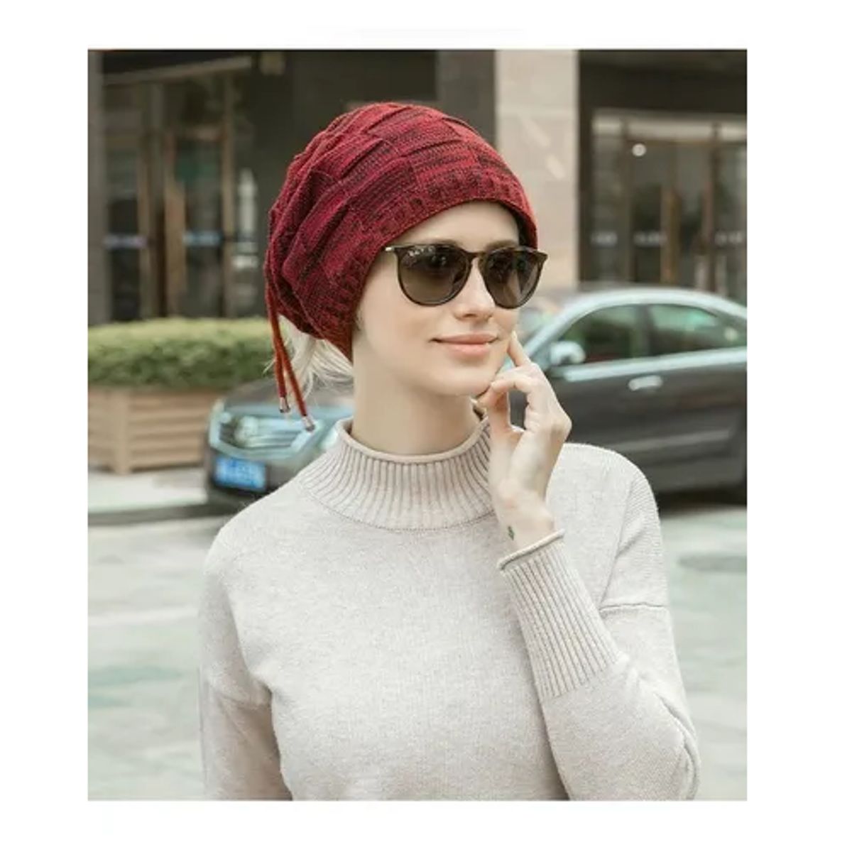 ROYAL - Gorro Invierno Cuello Hombre De Lana Con Forro Interno