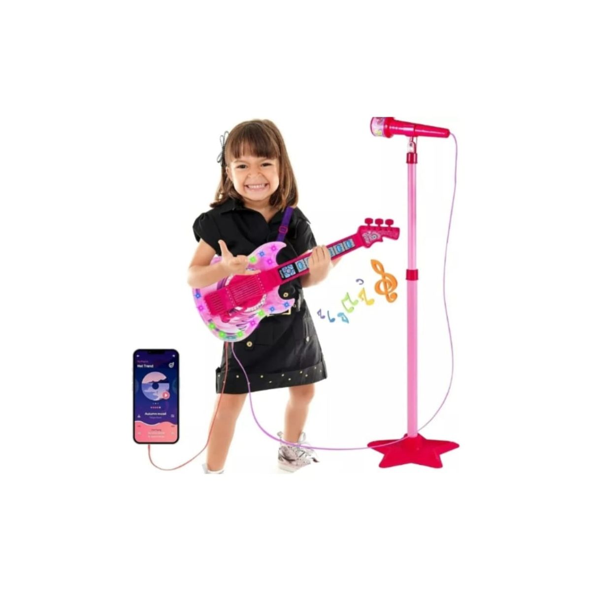 GENERICO - Juguete Guitarra y Micrófono Musical Karaoke Mp3 Infantil