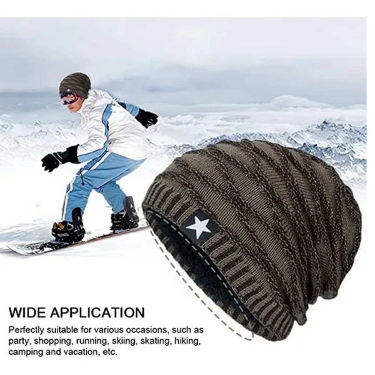 ROYAL - Gorro Invierno Hombre De Lana Con Forro Interno Relieve Royal Madriz