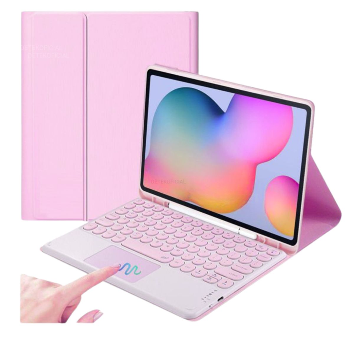 GENERICO - Funda Para Samsung Galaxy S6 Lite + Teclado Español Touchpad