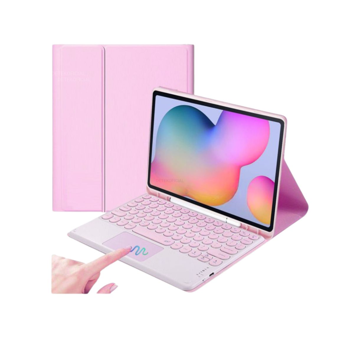 GENERICO - Funda Para Samsung Galaxy S6 Lite + Teclado Español Touchpad