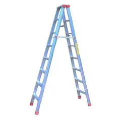 GENERICO - Escalera de Aluminio Gris 8 Escalones Gms