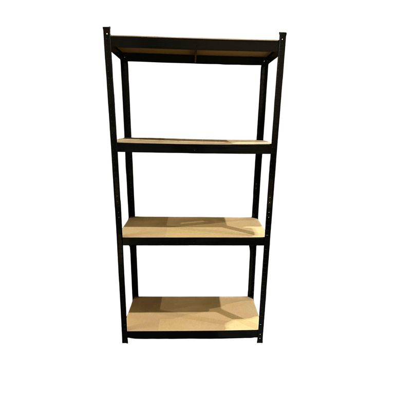 GENERICO - Estante Galvanizado 180x90x40 cm Negro Soporta 320 Kg 4 Bandejas