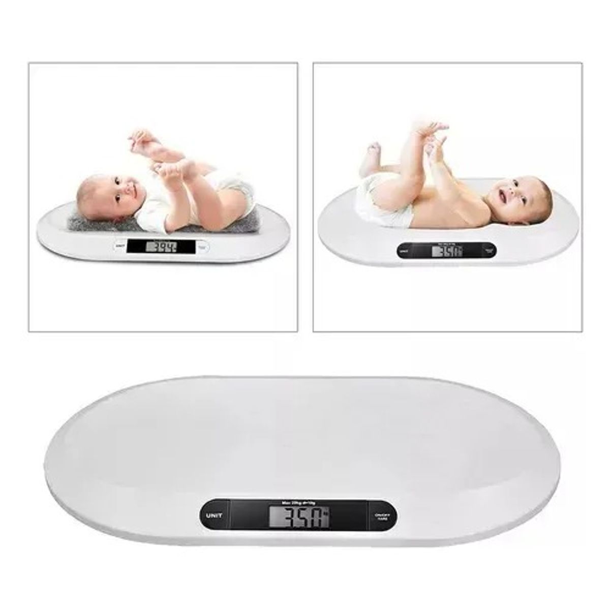 EVERSO - Báscula Digital Pediátrica Onlineclub Scale  20 Kg Blanco