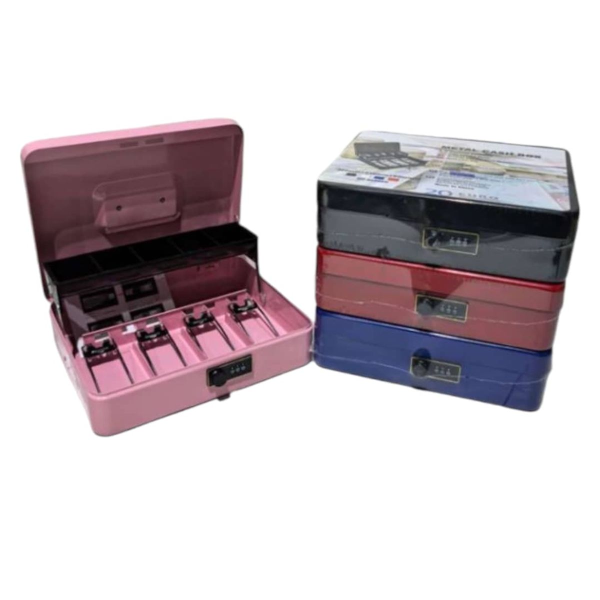 GENERICO - Polspag Caja de Seguridad Efectivo Rosa Manual Gms