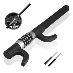 EVERSO - Traba Volante Con Clave Universal Bloqueo Antirrobo Auto