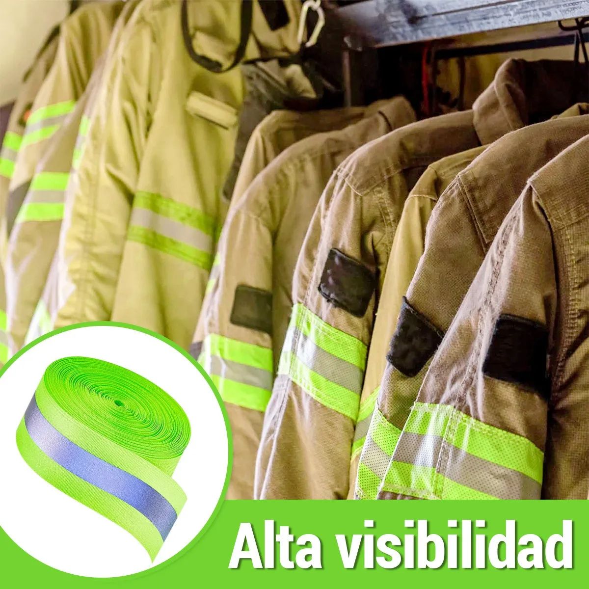 KUANGYE - 100 Mts Cinta Reflejante De Tela Premium Dual 5cm Alta Calid