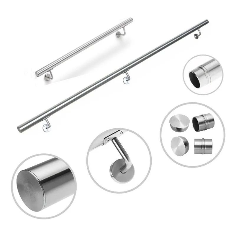 CASTLEN - Pasamanos De Tubo Inoxidable Para Escaleras Soporte De 1m