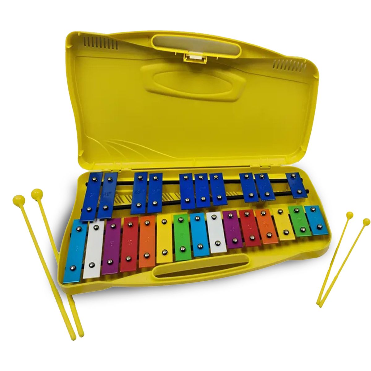 MALIK - Xilófono Premium Malik 25 Notas Amarillo + 2 Baquetas