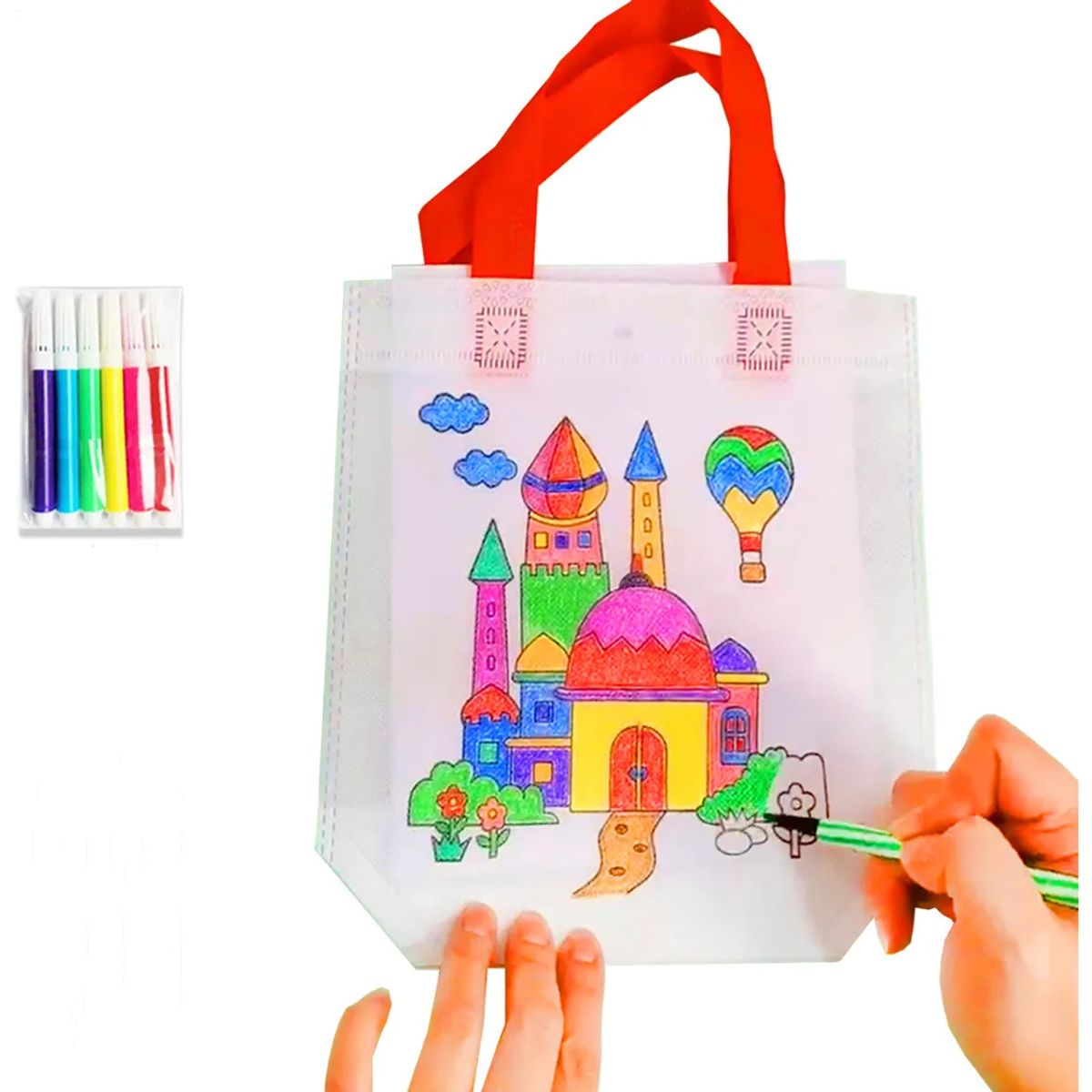 KUANGYE - 10pcs Dulceros Fiesta Bolsa Ecológica Colorear Para Niños