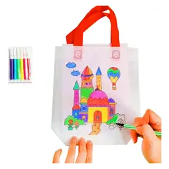 KUANGYE - 10pcs Dulceros Fiesta Bolsa Ecológica Colorear Para Niños