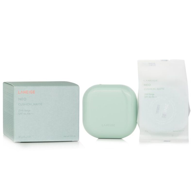 LANEIGE - Neo Cushion Matte FPS 46 -  21N1 Beige 2x15g105oz Laneige