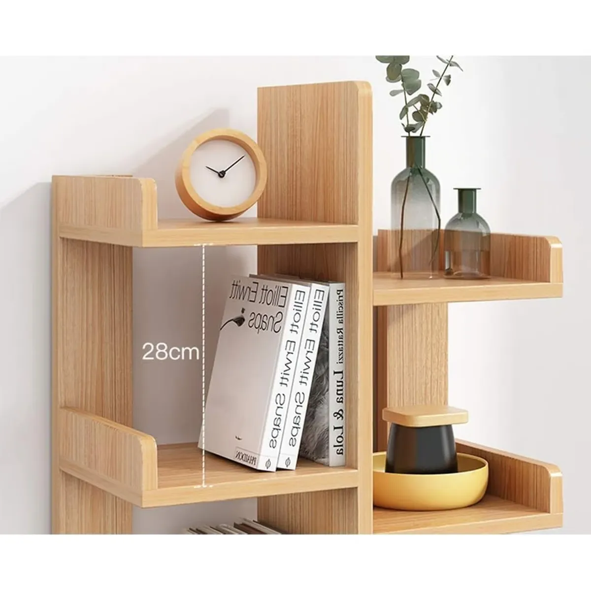 YOMYM - 23 Pisos, Escritorio Organizador Estantes De Madera 23 Pisos Con Cajón