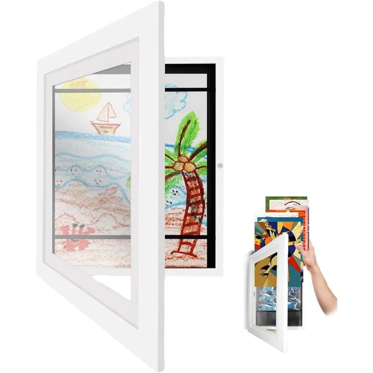 GENERICO - Marco De Arte De Niños Para Dibujos Con Apertura Frontal