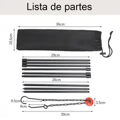 EDWINAYY - Trípode De Camping Con Cadena Y Gancho Para Cocinar Y Fogata