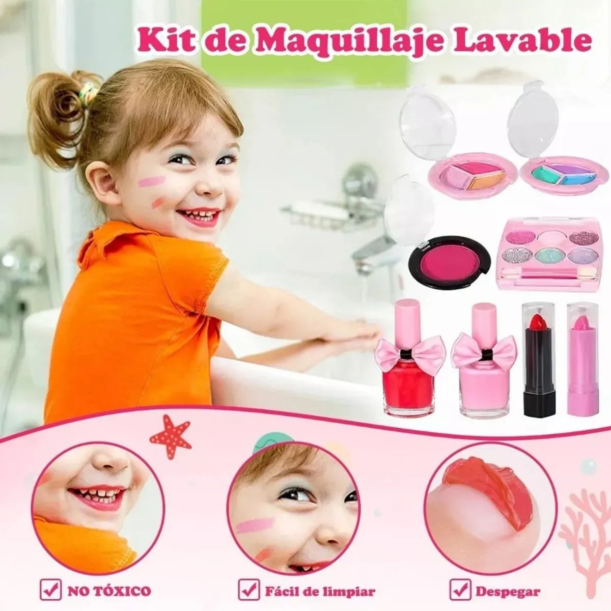 GENERICO - Juego De Juguetes De Maquillaje Cosmético Para Niños Set De