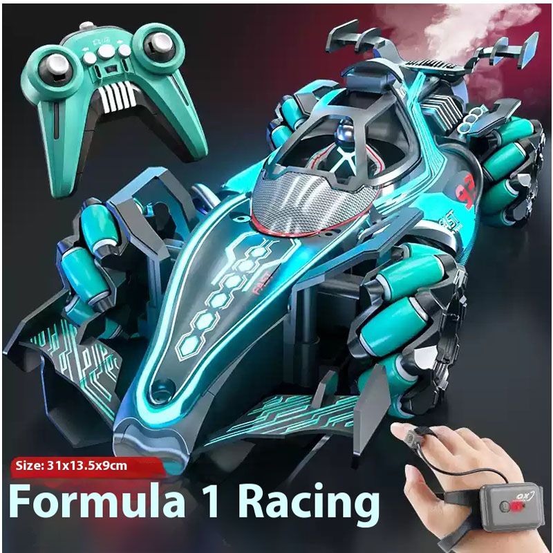 DANWEILE - Coche teledirigido F1 Formula para niño - Azul