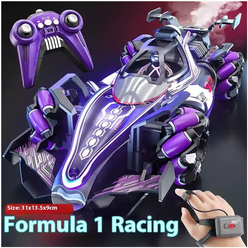 DANWEILE - Coche teledirigido F1 Formula para niño - Púrpura