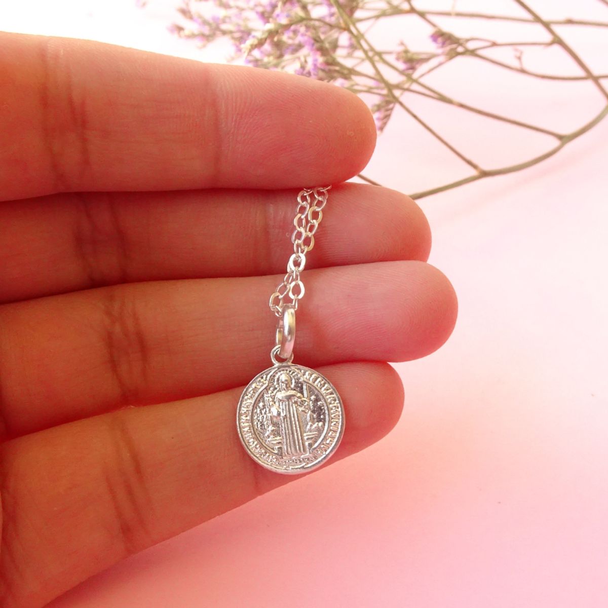 MABELITA - Cadena De Plata Ley 925 San Benito - Religioso