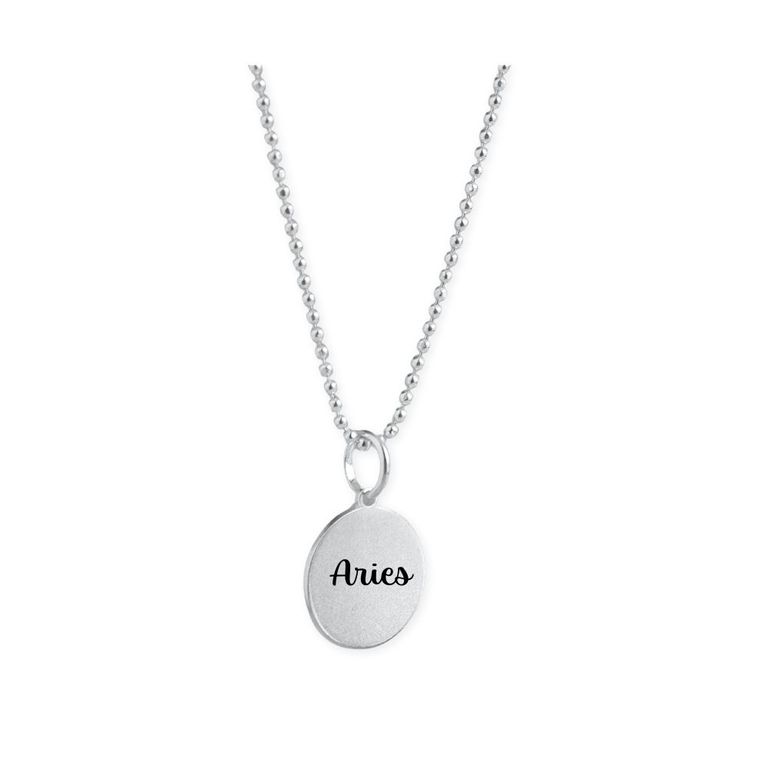 Collar de Plata Zodiaco Signos Horoscopo-Aries Plateado TALLA UNICA