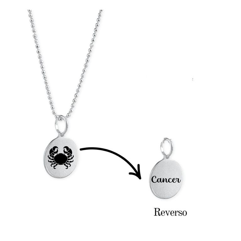 Collar de Plata Zodiaco Signos Horoscopo-Cancer Plateado TALLA UNICA