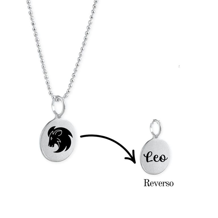 Collar de Plata Zodiaco Signos Horoscopo-Leo Plateado TALLA UNICA