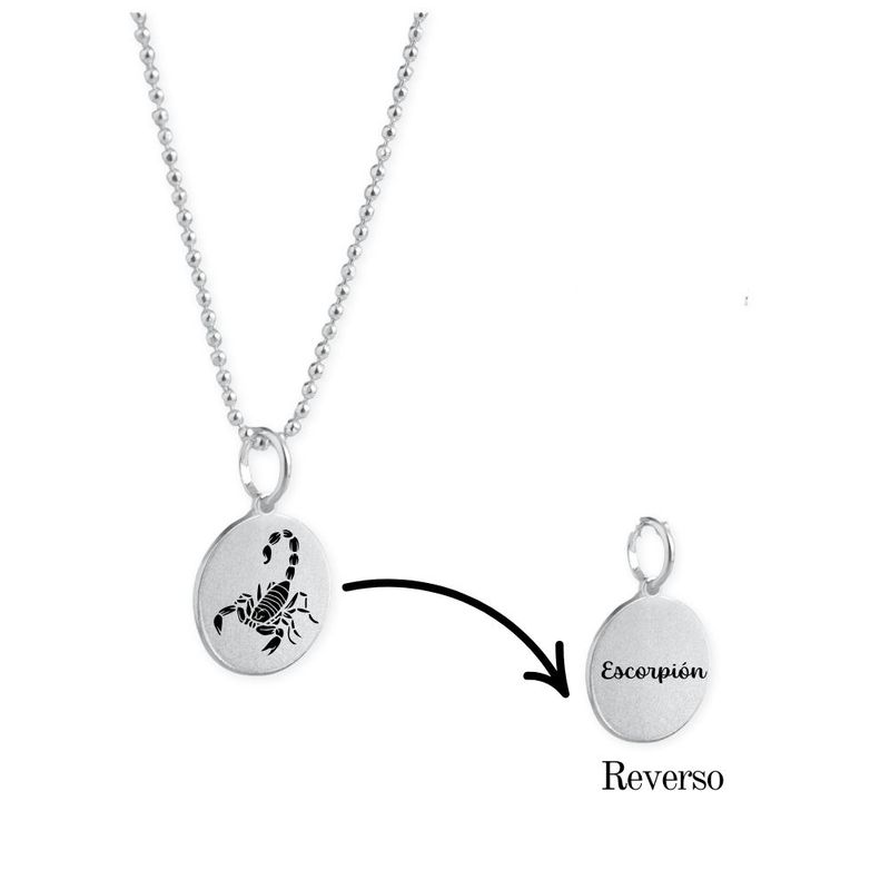 MABELITA - Collar de Plata Zodiaco Signos Horoscopo-Escorpión