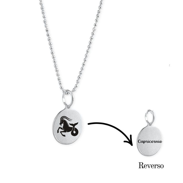 Collar de Plata Zodiaco Signos Horoscopo-Capricornio Plateado TALLA UNICA