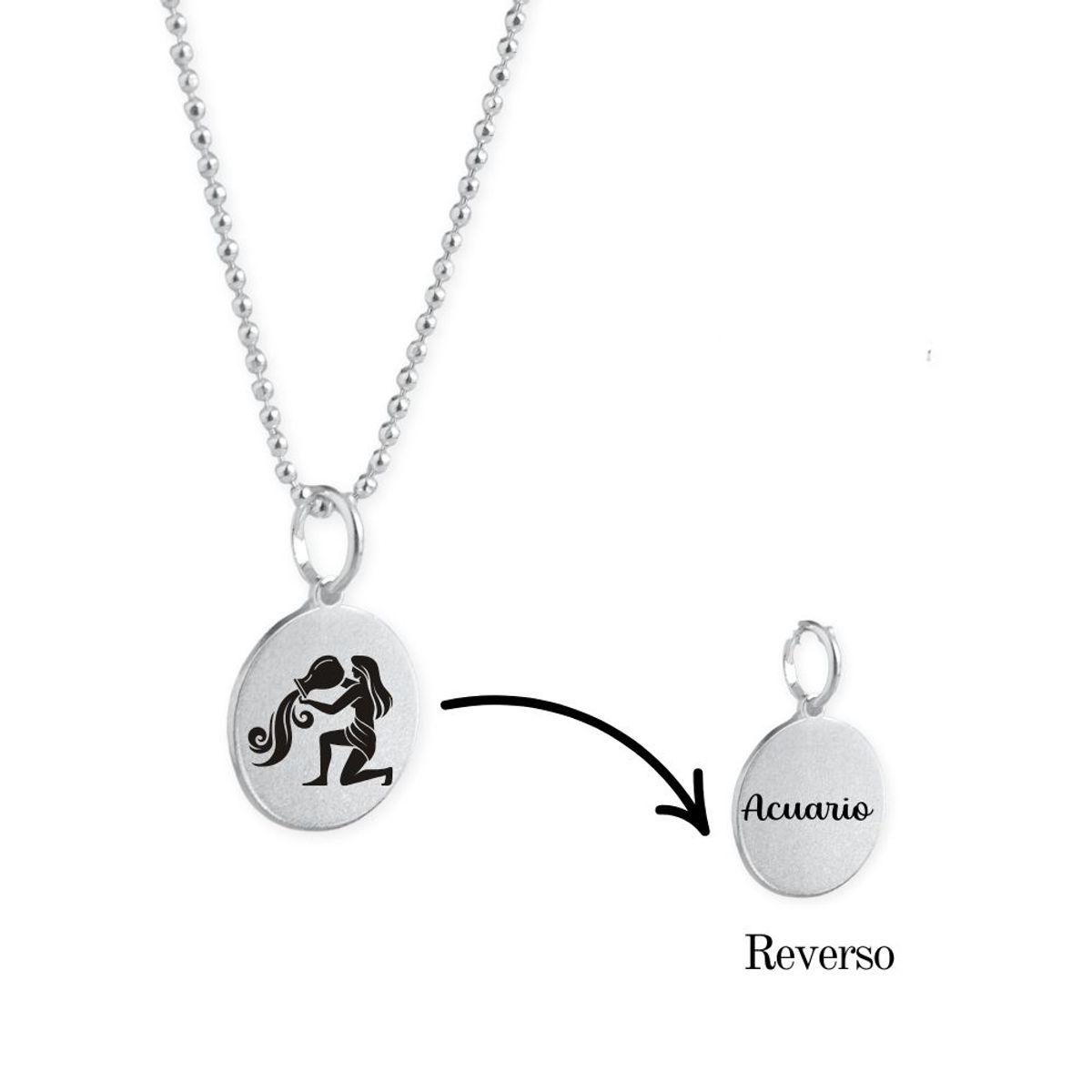 MABELITA - Collar de Plata Zodiaco Signos Horoscopo-Acuario