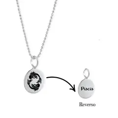 MABELITA - Collar de Plata Zodiaco Signos Horoscopo-Piscis