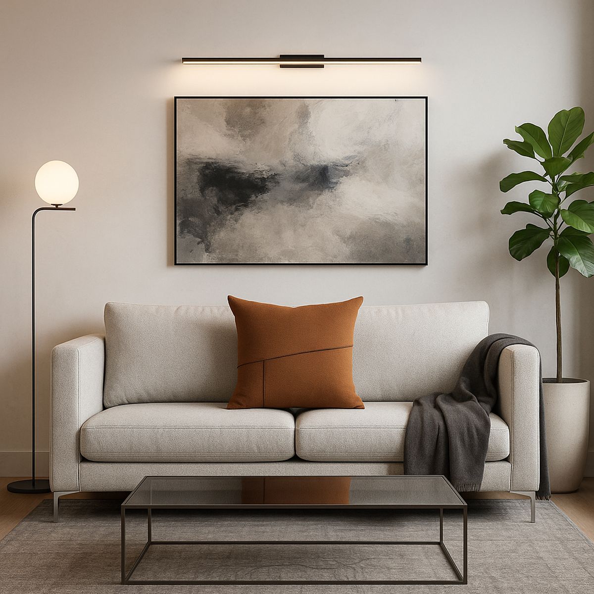 ARMONIA - Cojín decorativo Marrón elegante con costura 45x45 677