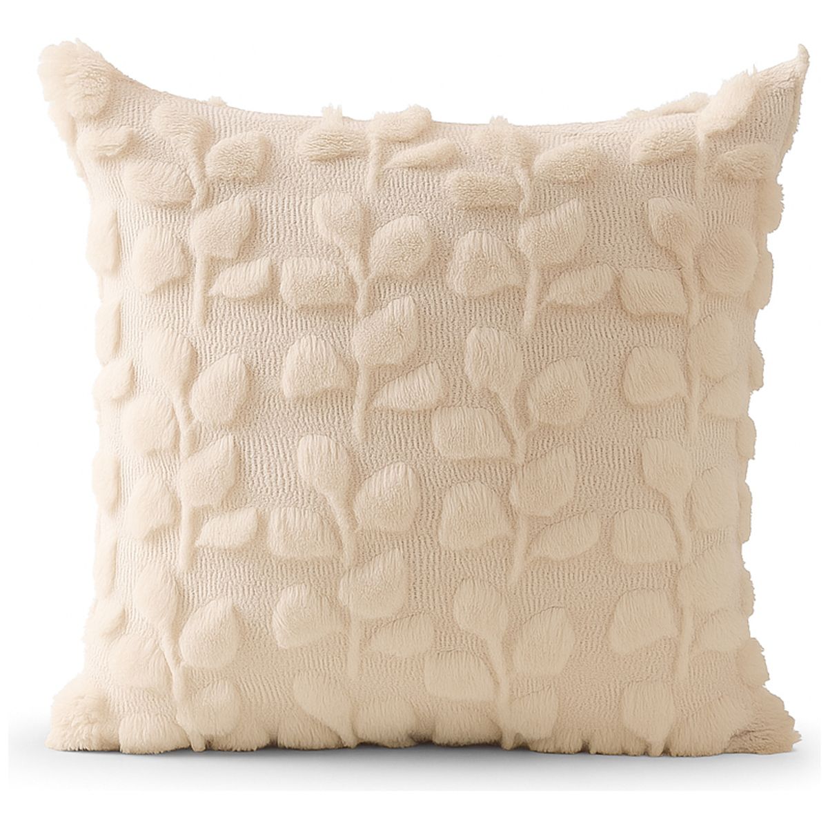 ARMONIA - Cojín decorativo Beige esponjosa floral 45x45 674