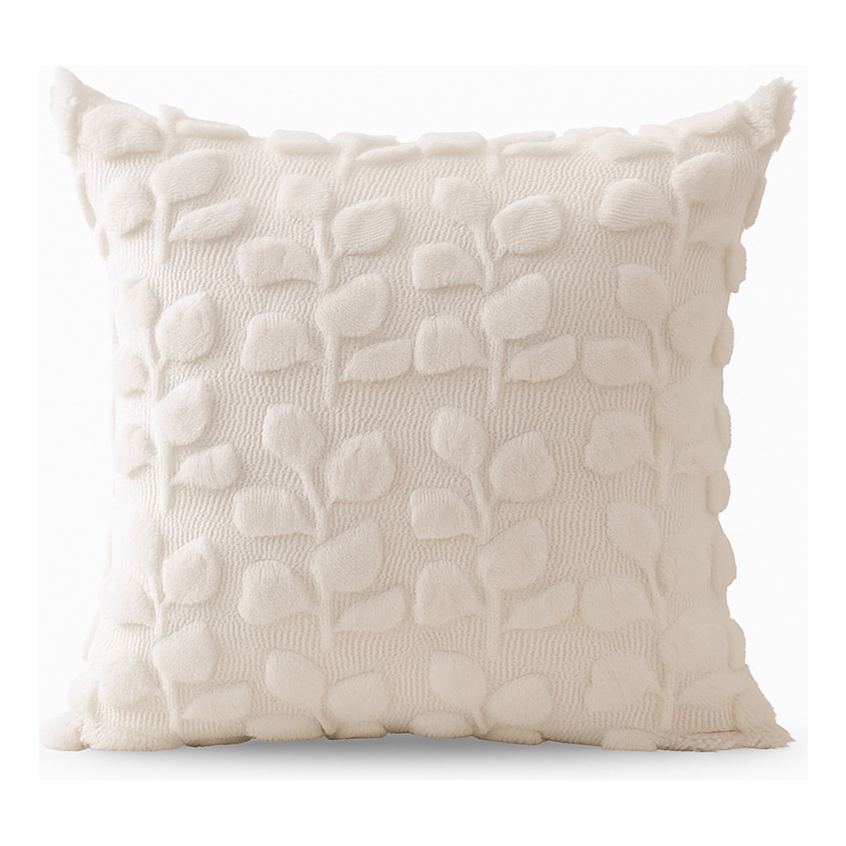 ARMONIA - Funda Blanco esponjosa floral 45x45 674