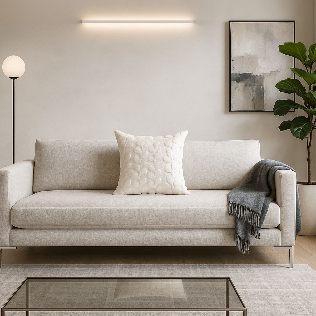 ARMONIA - Cojín decorativo Blanco floral 45x45 674