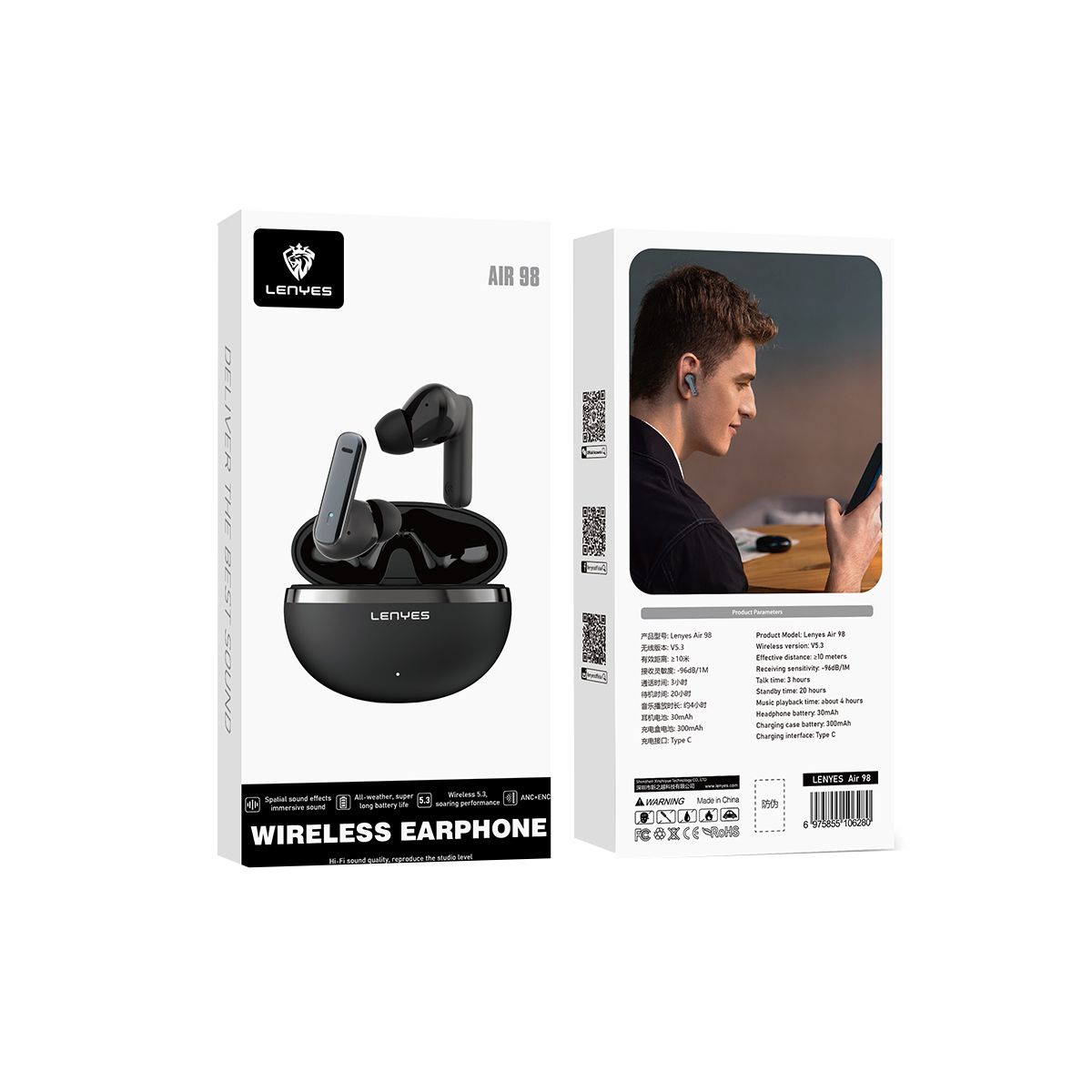 LENYES - Audífonos Lenyes Air98 Bluetooth 5.3