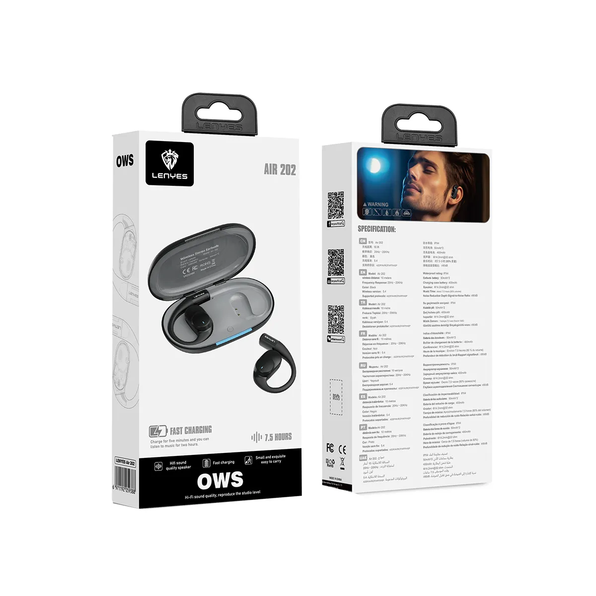 LENYES - Audífonos Inalámbricos Lenyes AIR202 Bluetooth