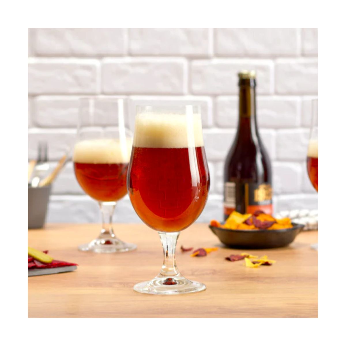 ROYAL LEERDAM - SET 4 COPAS ARTISAN STEMMED PILSNER 370 ML - LIBBEY