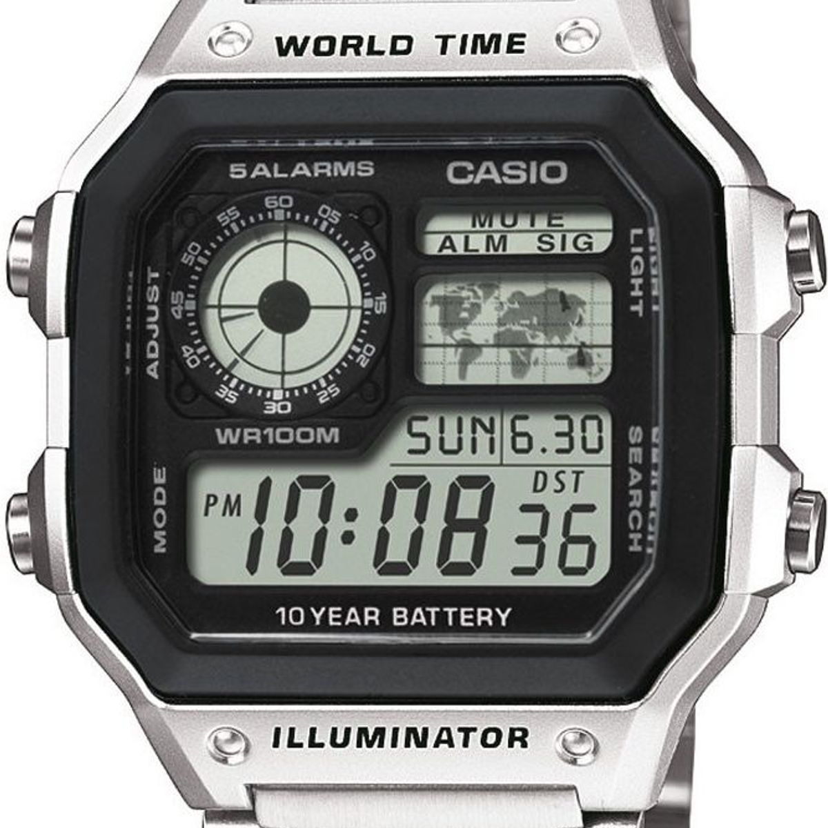 CASIO - RELOJ CASIO AE1200WHD-1 HOMBRE DEPORTIVO WORLD TIME ROYALE