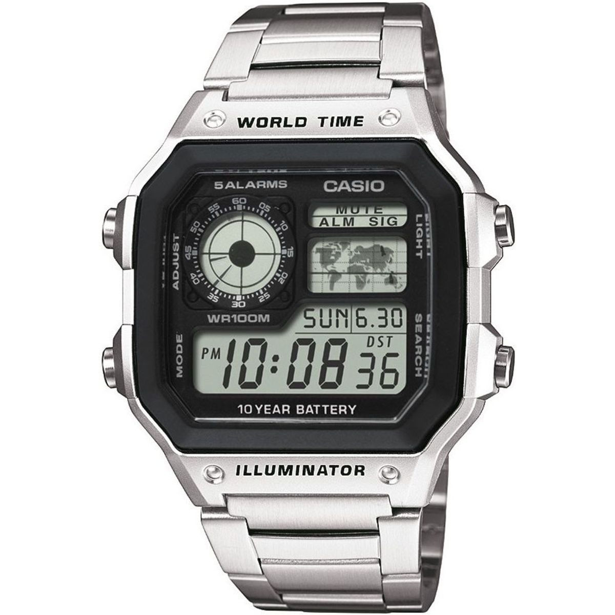 CASIO - RELOJ CASIO AE1200WHD-1 HOMBRE DEPORTIVO WORLD TIME ROYALE