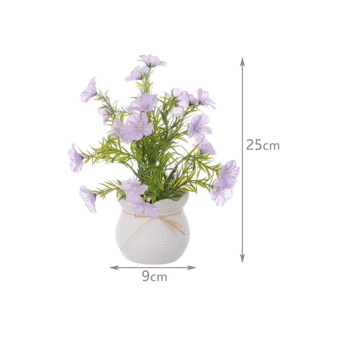 HOMEY - Pack 4 Macetas De Plastico Decorativas Homey Con Flor Artificial,25*9cm,Color surtido