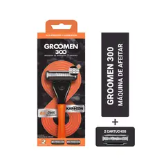 GROOMEN - Máquina Afeitar 300 + 2 Cartuchos De 3 Navajas