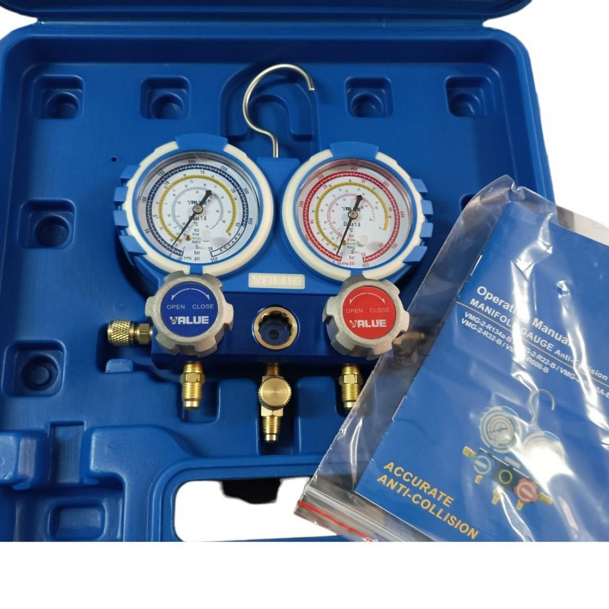 TVALUE - Manifold Manómetros Árbol de Carga VALUE MALETA  manguera