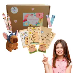 GENERICO - Set de regalo libretas papelería capibara + accesorios