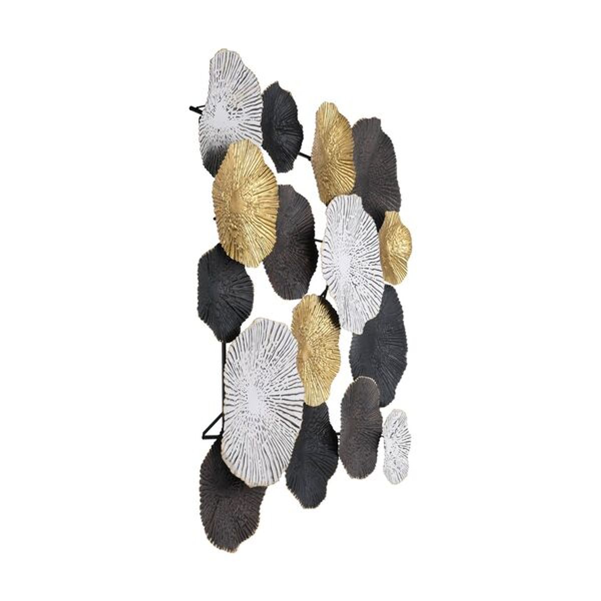 EGLO - Cuadro Decorativo mural CHIKUMA Metal negra-blanca-dorada 89×8×89cm